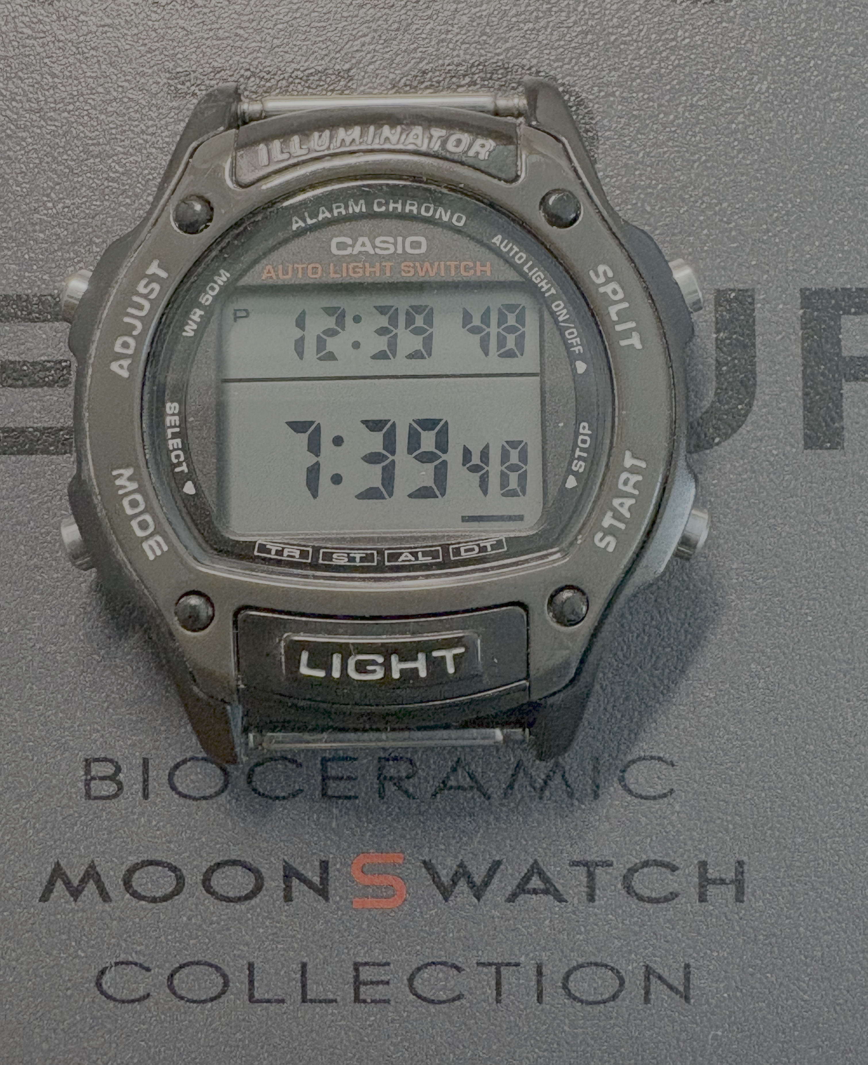 Casio W93h-1av Dual Time Mode - Home Time Zone is on Top